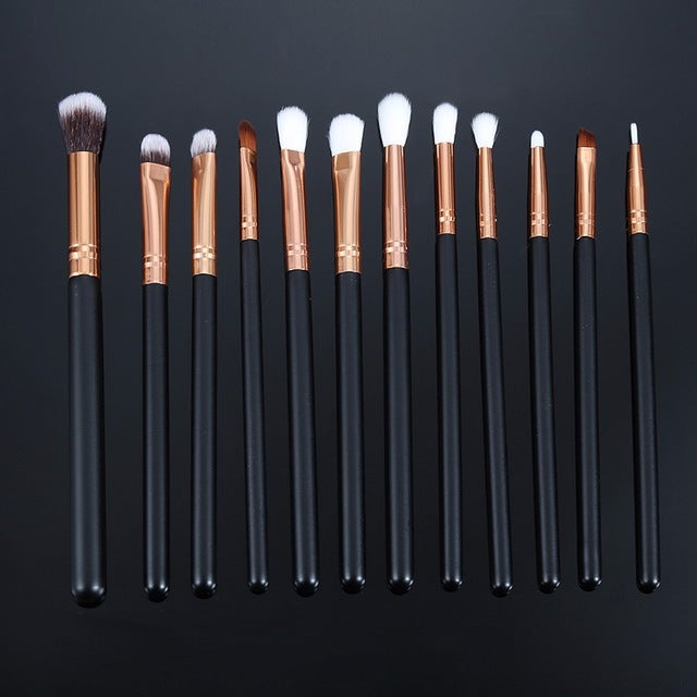 12pcs High Quality Pro Makeup Brushes Set: Foundation Powder, Eyeshadow, Eyeliner, Lip Brush Tools, Highlighter, Makeup, Brushes, Pincel Maquiagem